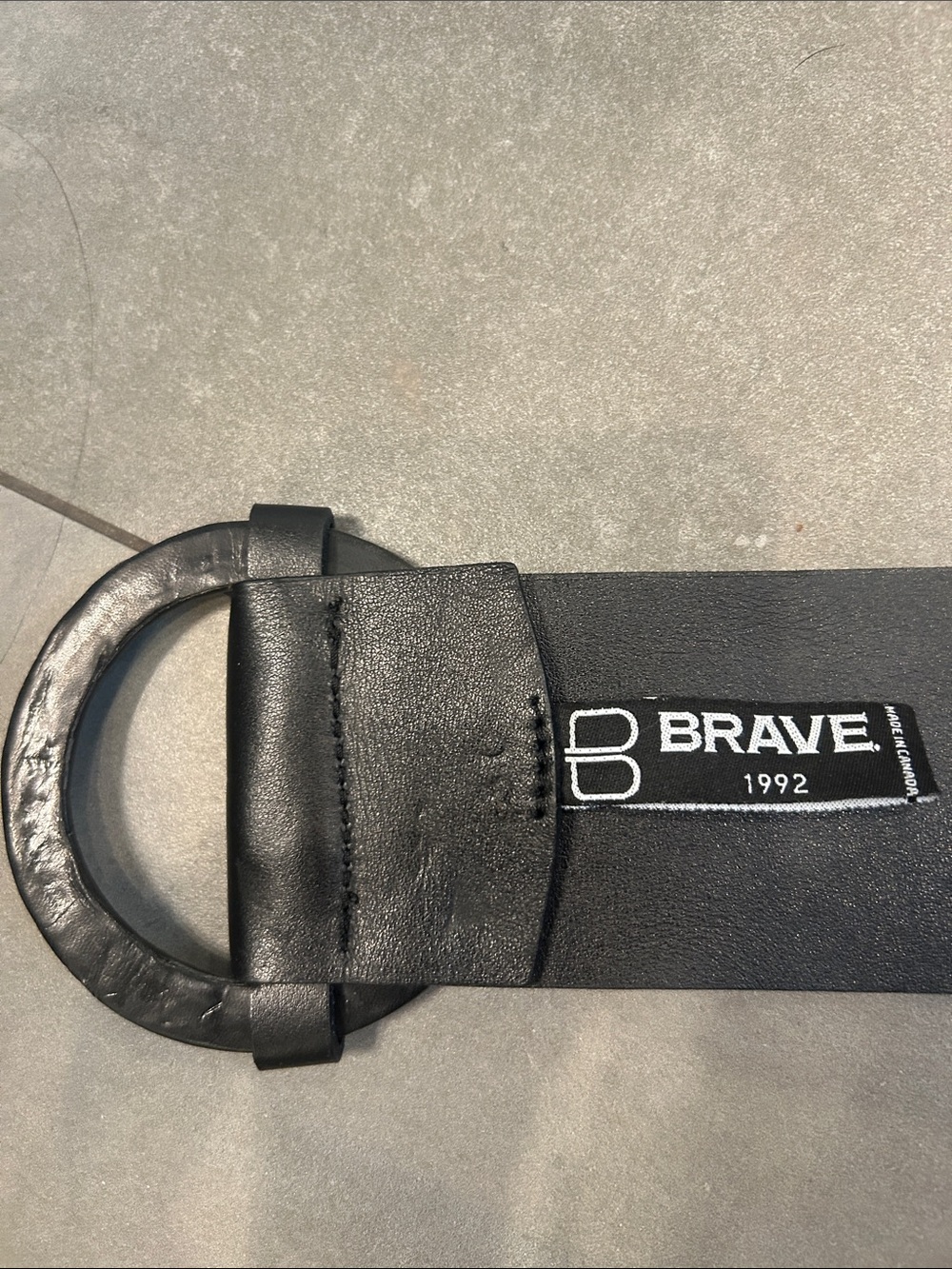 Brave Black Leather Adjustable Belt - Picture 7 of 9